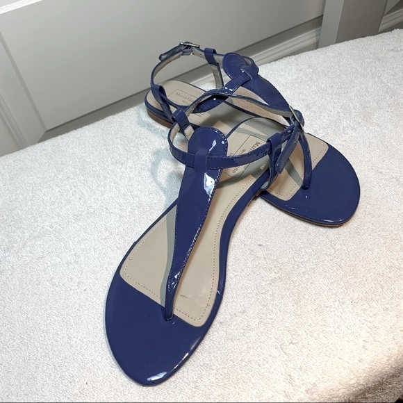 Mario Giordano Zalando Genuine Full Leather Flat T Sandals Ankle Strap Milano 38 - Picture 4 of 11